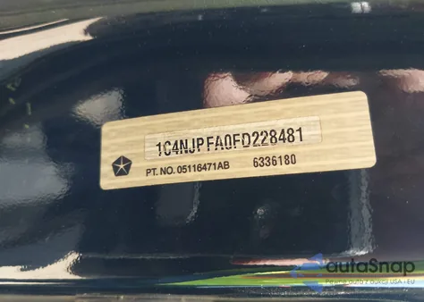 2015 Jeep Patriot High Altitude Edition from USA, damaged, VIN 1C4NJPFA0FD228481